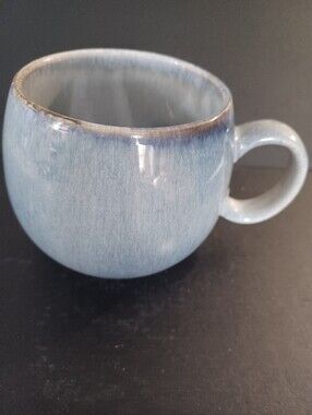 Large Grey Blue & Brown Glazed & Textured Mug Cup 18oz Ceramic By Dwell Studio